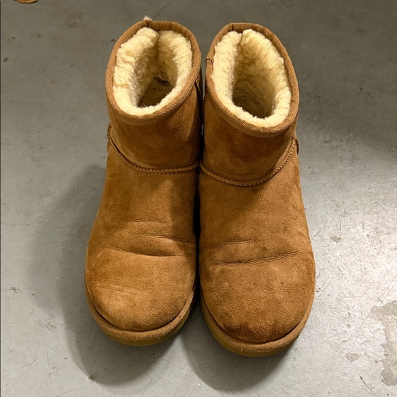 UGG Tan Suede Boots with Plush Lining - Picture 1 of 5